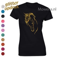 dames shirt glitteropdruk div.kleuren ptd011