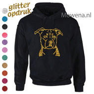 Stafford Hoodie met glitteropdruk vk div.kleuren DH0057