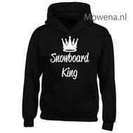 Kids hoodie snowboard king vk opdruk div kleuren KHW0068