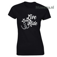 Live Love Ride dames voorkant opdruk div.kleuren ptd087 vk