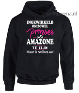 Prinses als Amazone 2 kleuren opdruk hoodie div.kleuren PH0089