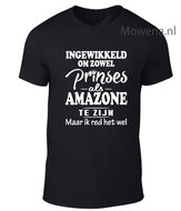 Prinses als amazone unisex voorkant opdruk div kleuren ptu089