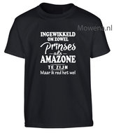 Prinses als amazone kids shirt div. kleuren KTP0089