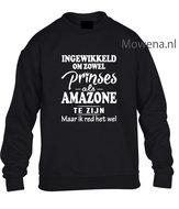 Prinses als amazone sweater opdruk KH0089