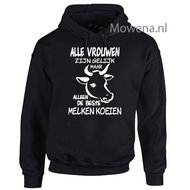 Alleen de beste vrouwen melken koeien hoodie vk BOER002