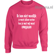 Ik ben niet moeilijk sweater LFS014