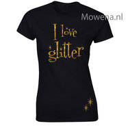 Glitterkleur opdruk naar keuze dames shirt LFD017