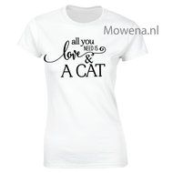 Dames all you need is love & a cat poesv005