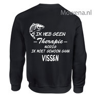 Sweater Geen therapie nodig vissen SV001