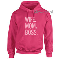 Hoodie Wife. Mom. Boss LFD021