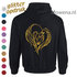 Paardenhoofd met staart Hoodie met glitteropdruk ak div.kleuren PH0063_