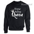 Sweater zilveren kroontje horse riding Queen voorkant opdruk div.kleuren SP091_