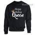 Sweater gouden kroontje horse riding Queen div.kleuren SP091_