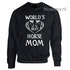 Sweater world's best horse mom keuze uit voor of achterkant opdruk SP113_